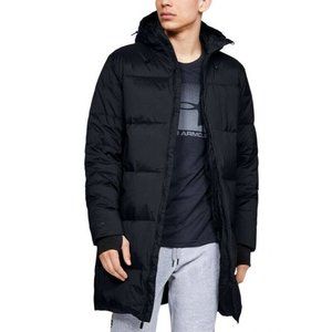 UNDER ARMOUR 1346321 001 STORM 600 Down Parka XL Coat Jacket Black Hoodie s-7711